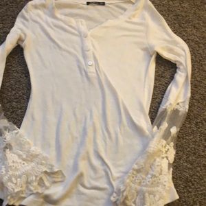 White lace long sleeve